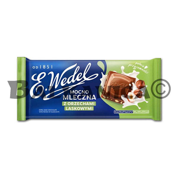 80 G CHOCOLATE CON LECHE Y AVELLANAS WEDEL 80 G CHOCOLATE CON LECHE Y AVELLANAS WEDEL