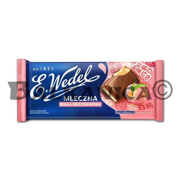 100 G CHOCOLATE CON LECHE Y MELOCOTON WEDEL
