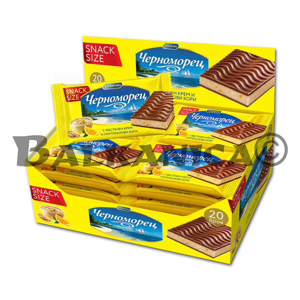 47 G BARRITA DE POSTRE CON CREMA DE PISTACHO Y CASCARAS DE NARANJA CHERNOMORETS