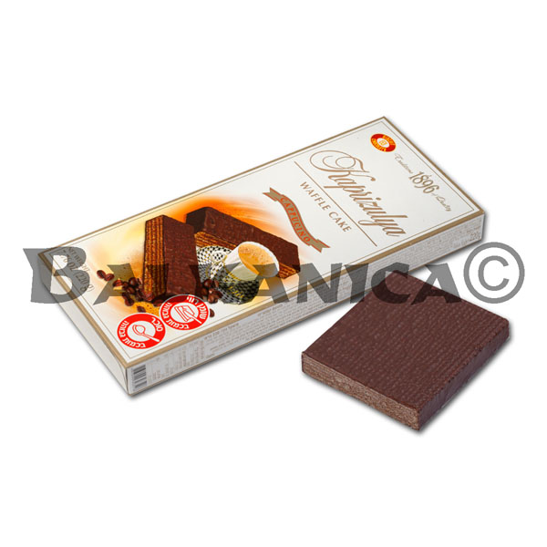 220 G PASTEL DE GOFRE KAPRIZULYA CON SABOR CAPUCHINO BISCUIT CHOCOLATE