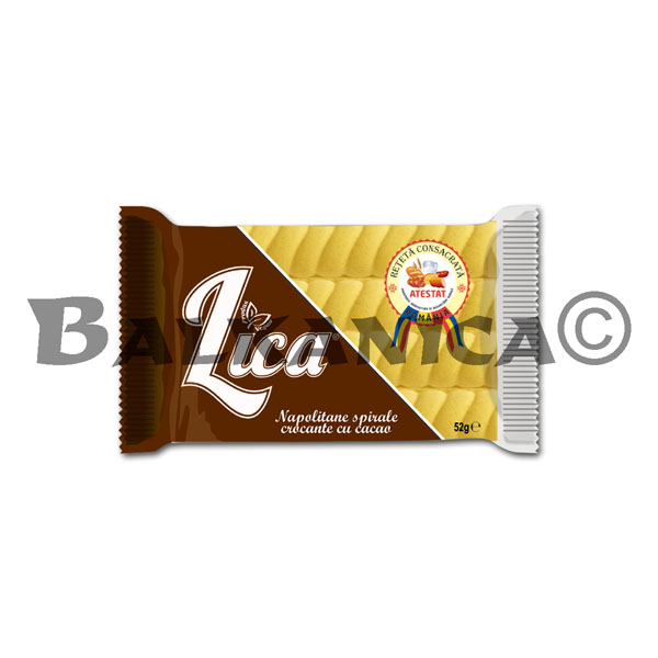 52 G BARQUILLOS DE ESPIRAL CON CACAO LICA