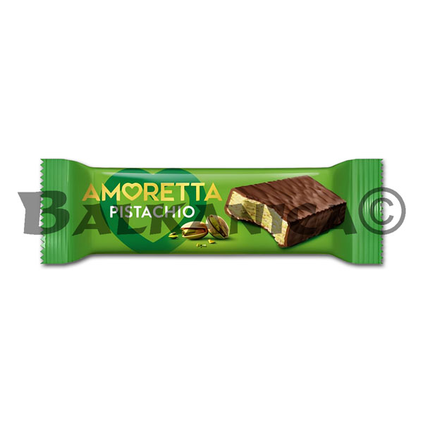 40 G BARQUILLO CHOCOLATE Y PISTACHO AMORETTA MIESZKO