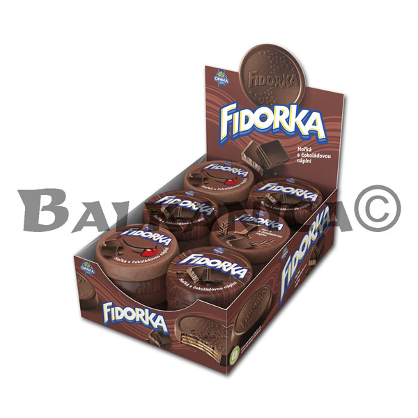 30 G BARQUILLO CON CHOCOLATE NEGRO FIDORKA