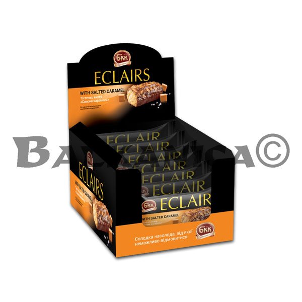 60 G ECLAIR CON SABOR CARAMELO SALADO BKK 60 G ECLAIR CON SABOR CARAMELO SALADO BKK