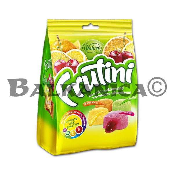 200 G CANDIES JELLY WITH FRUIT FILLING AND VITAMINS FRUTINI VOBRO 200 G CANDIES JELLY WITH FRUIT FILLING AND VITAMINS FRUTINI VOBRO