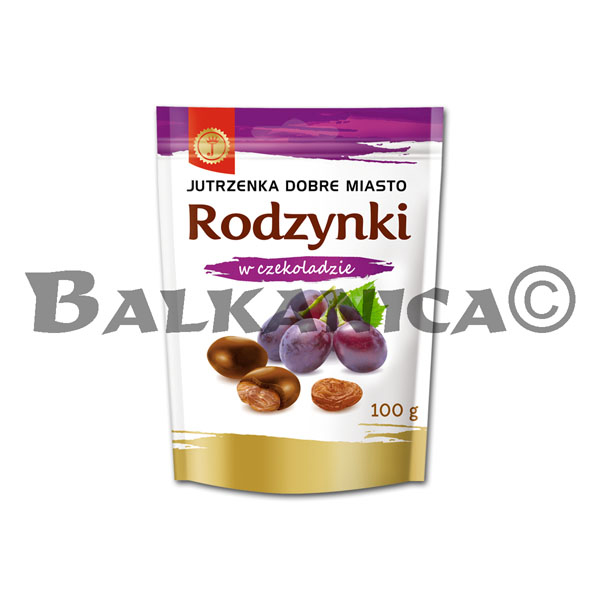 100 GR UVAS PASAS EN CHOCOLATE JUTRZENKA DOBRE MIASTO 100 GR UVAS PASAS EN CHOCOLATE JUTRZENKA DOBRE MIASTO