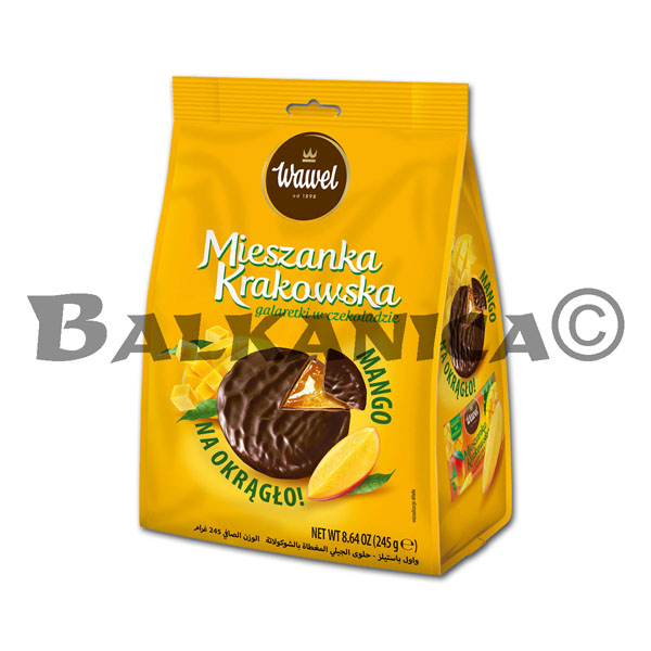245 G GOMINOLAS EN CHOCOLATE CON RELLENO DE MANGO WAWEL 245 G GOMINOLAS EN CHOCOLATE CON RELLENO DE MANGO WAWEL