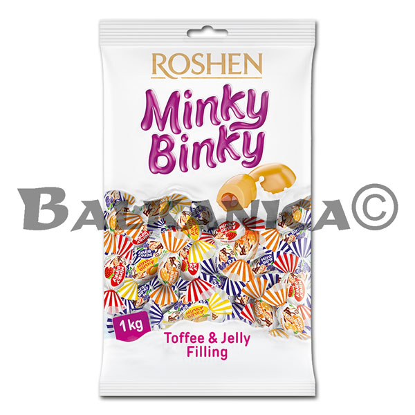 1 KG SWEETS TOFFEES WITH JELLY FILLING MINKY BINKY ROSHEN