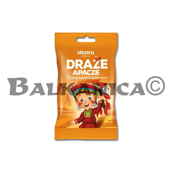 70 G DRAZE W SMAKU POMARANCZOWE APACZE SKAWA