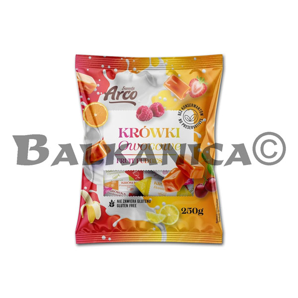250 G FRUIT FUDGES 6 FLAVOURS ARCO