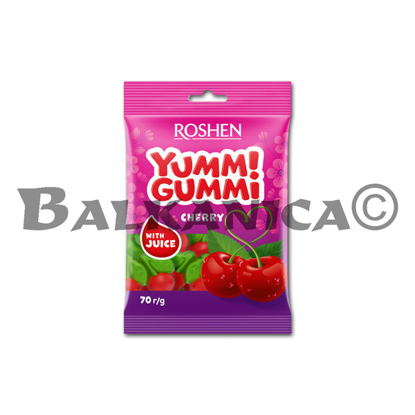 70 G GUMMY CANDY CHERRY YUMMI GUMMI ROSHEN