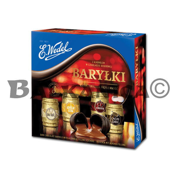 200 GR BOMBONES PRALINES BARRILES DE CHOCOLATE CON ALCOHOL WEDEL 200 GR BOMBONES PRALINES BARRILES DE CHOCOLATE CON ALCOHOL WEDEL
