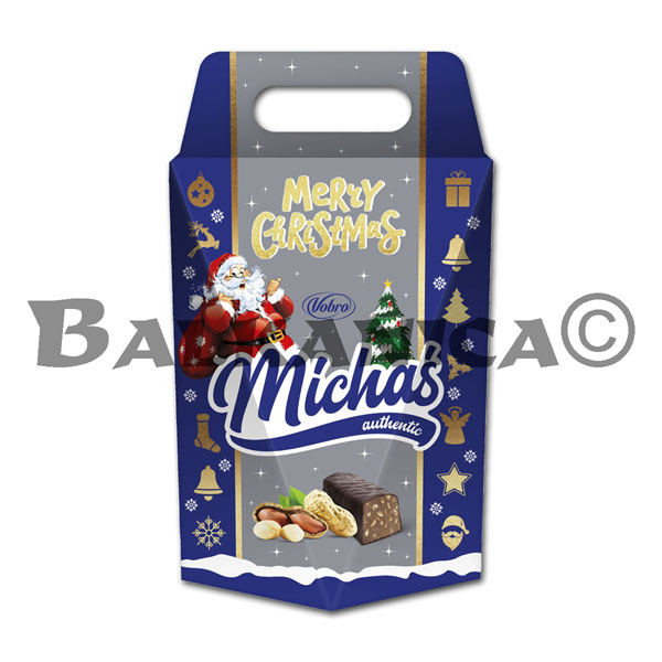 200 G BOMBONES CON CACAHUETES MICHAS FELIZ NAVIDAD VOBRO 200 G BOMBONES CON CACAHUETES MICHAS FELIZ NAVIDAD VOBRO