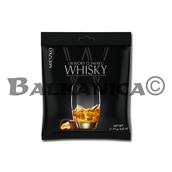 97 G LIQUEUR CHOCOLATE CANDIES WITH WHISKY FLAVOUR MIESZKO 97 G LIQUEUR CHOCOLATE CANDIES WITH WHISKY FLAVOUR MIESZKO