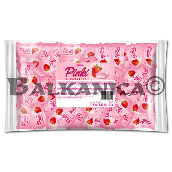 1 KG SWEETS CHOCOLATE PINK WITH STRAWBERRY VOBRO