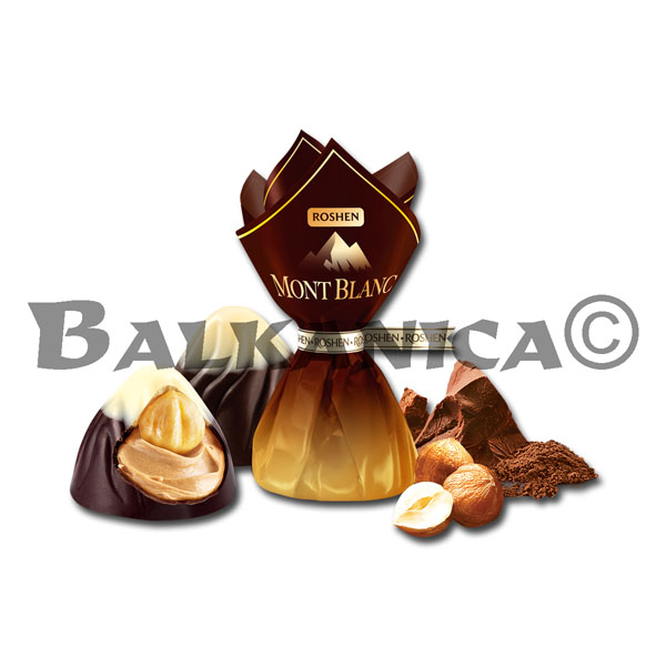 1 KG CHOCOLATE CANDIES WITH WHOLE HAZELNUT MONT BLANC ROSHEN 1 KG CHOCOLATE CANDIES WITH WHOLE HAZELNUT MONT BLANC ROSHEN