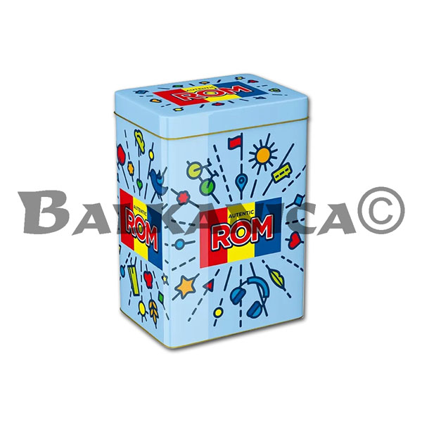 234 Г КОНФЕТЫ КАРАМЕЛЬ ГЛАЗИРОВАНАЯ В МЕТАЛЬЧЕСКОЙ КОРОБКЕ РОМ