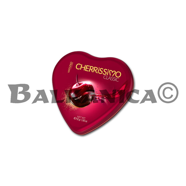 52 G BOMBONES GUINDA EN LICOR (CAJA METAL) CHERRISSIMO CLASIC MIESZKO