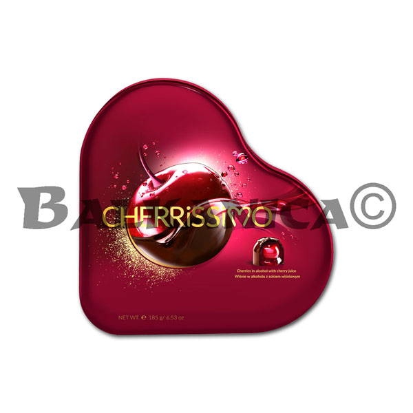 185 G BOMBONES GUINDA EN LICOR (CAJA METAL) CHERRISSIMO CLASIC MIESZKO