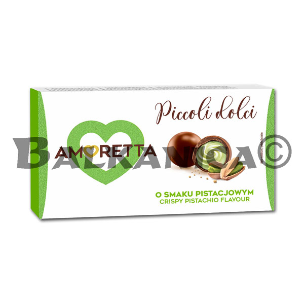 155 G BOMBONES CON PISTACHO AMORETTA PICCOLI DOLCI MIESZKO