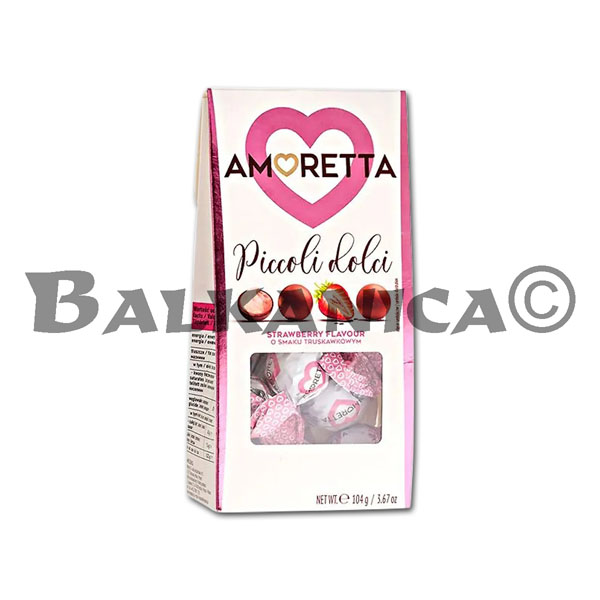 104 G BOMBONES SABOR FRESA AMORETTA PICCOLI DOLCI MIESZKO