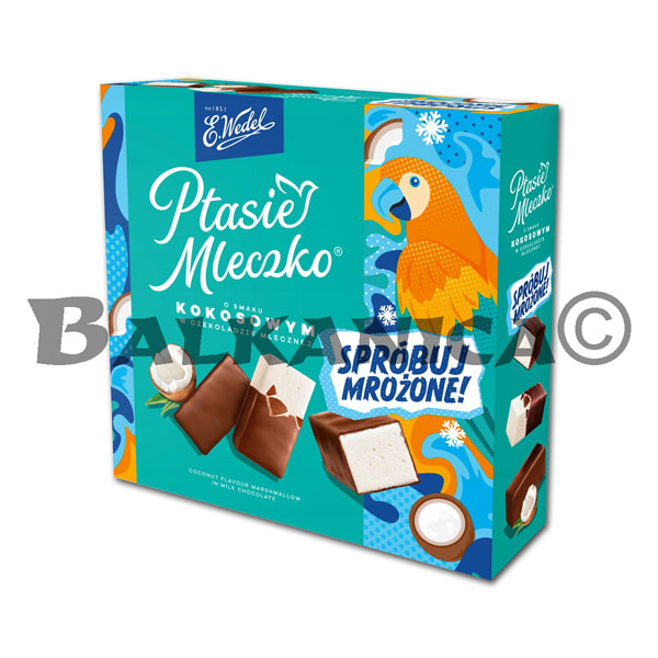 340 G BOMBONES MALVAVISCO COCO EN CHOCOLATE CON LECHE WEDEL