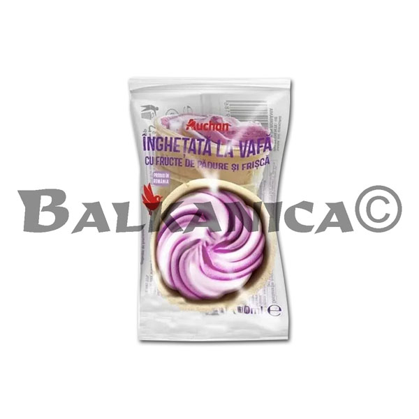 50 G HELADO DE GOFRE SABOR NATA Y FRUTAS DEL BOSQUE HAPPY