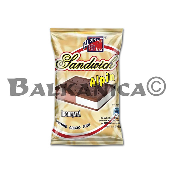 85 G HELADO SANDWICH CON VAINILLA CHOCOLATE Y RON ALPIN 57