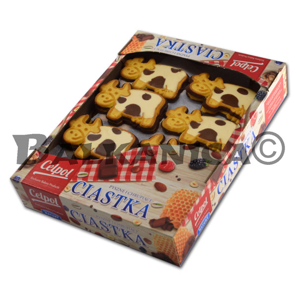 500 G GALLETAS VACA CON CREMA CARAMELO Y GLASEADO CELPOL