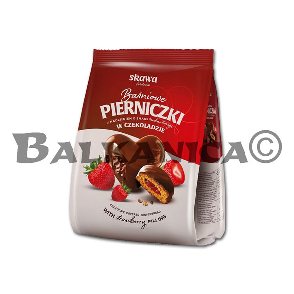 150 G PAINS D'EPICES BAIGNE EN CHOCOLAT FOURRE DE FRAISE SKAWA