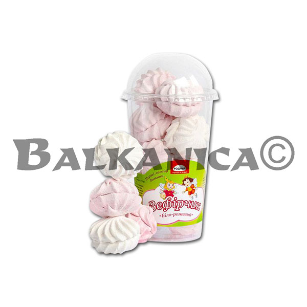 190 G ZEFIR MINI BLANCO-ROSA RODYNA