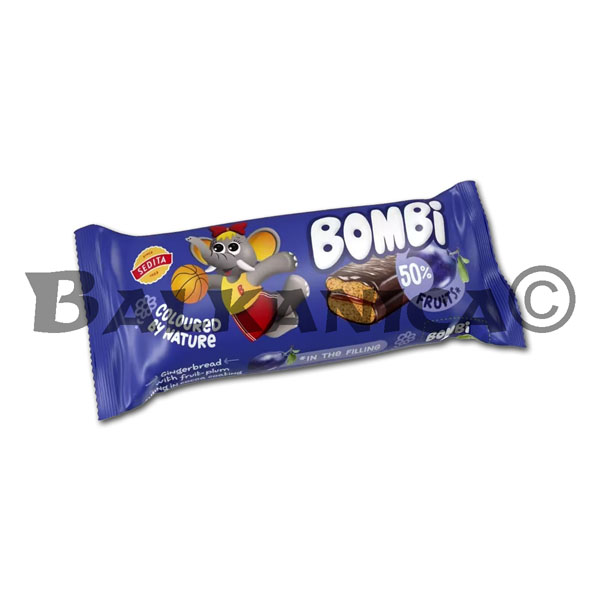 50 G MELINDRES CON RELLENO DE CIRUELA Y COBERTURA CHOCOLATE BOMBI SEDITA
