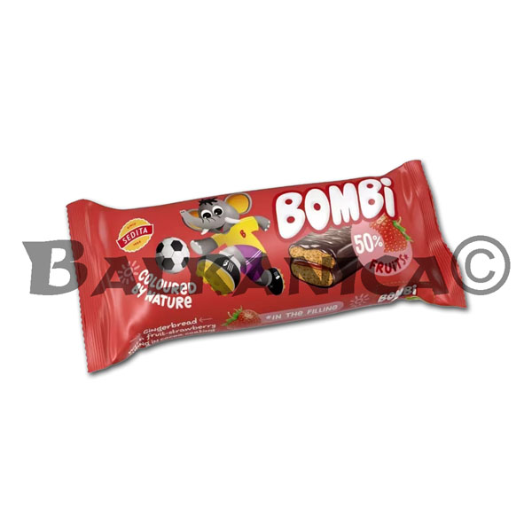 50 G MELINDRES CON RELLENO DE FRESA Y COBERTURA CHOCOLATE BOMBI SEDITA