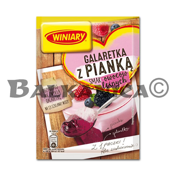 72 GR GELATINA FRUTAS DEL BOSQUE CON ESPUMA WINIARY 72 GR GELATINA FRUTAS DEL BOSQUE CON ESPUMA WINIARY