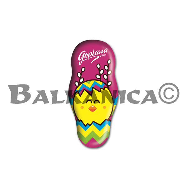 30 G FIGURITA DE PASCUA POLLITO SABOR CARAMELO EN CHOCOLATE GOPLANA