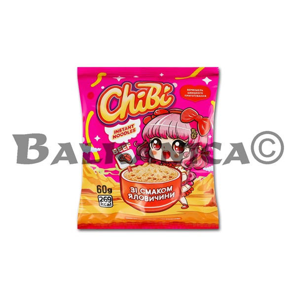 60 G NOODLES BEEF FLAVORED CHIBI