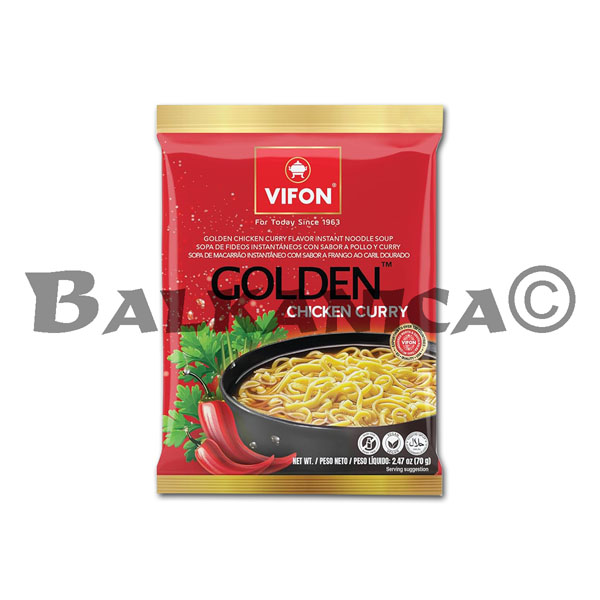 70 G SOPA DE FIDEOS SABOR A POLLO Y CURRY VIFON