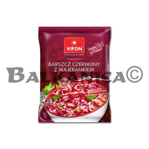 67 G SOPA DE FIDEOS SABOR BORSCH ROJO Y MEJORANA PICANTE VIFON