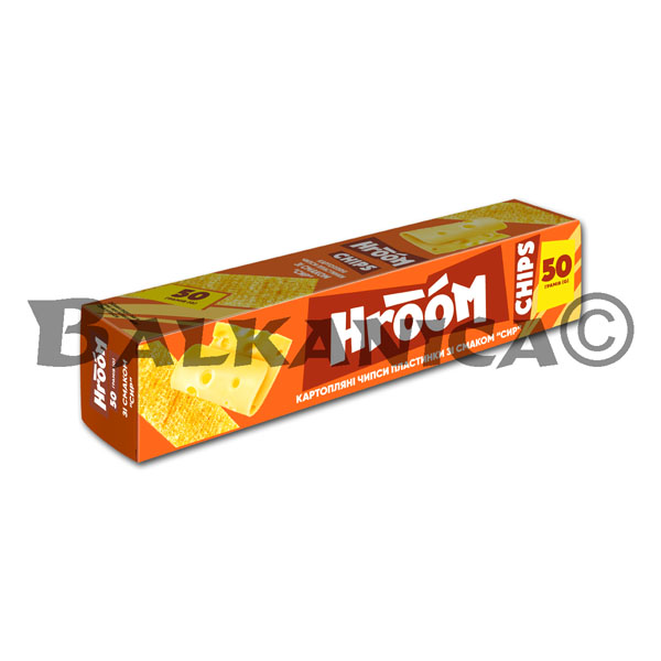 50 G FLAT CHIPS CHEESE FLAVOR HROOM 50 G FLAT CHIPS CHEESE FLAVOR HROOM