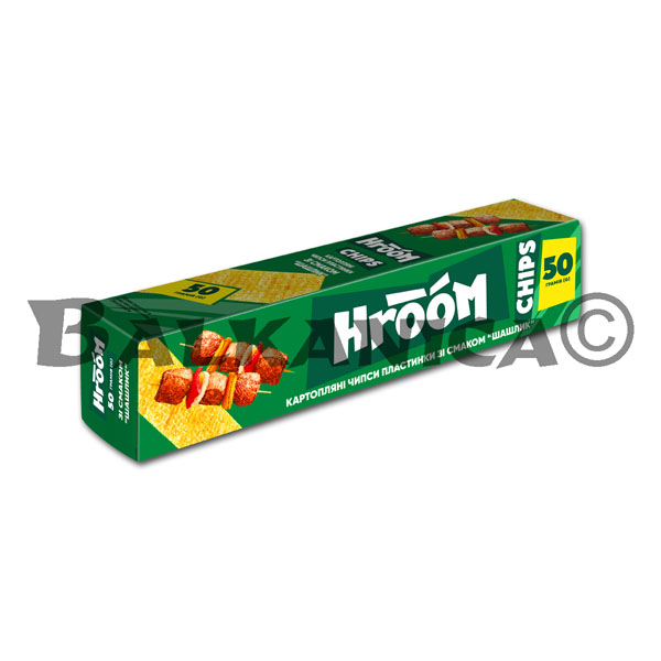 50 G FLAT CHIPS SHASHLYK FLAVOR HROOM 50 G FLAT CHIPS SHASHLYK FLAVOR HROOM