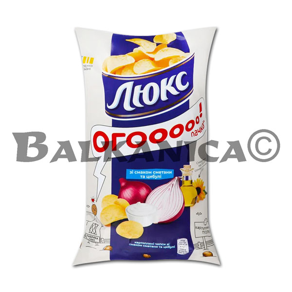 170 Г ЧИПСЫ ОВАЛЬНЫЕ ВКУС СМЕТАНА И ЛУК ЛЮКС