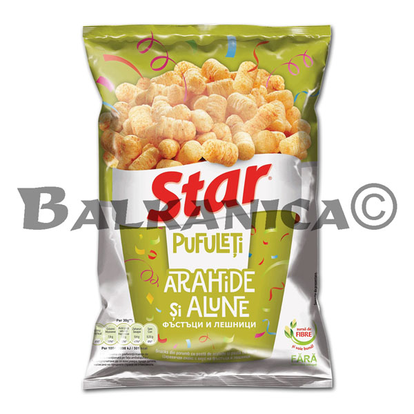 80 G GUSANITOS CON SABOR DE CACAHUETES Y AVELLANAS STAR