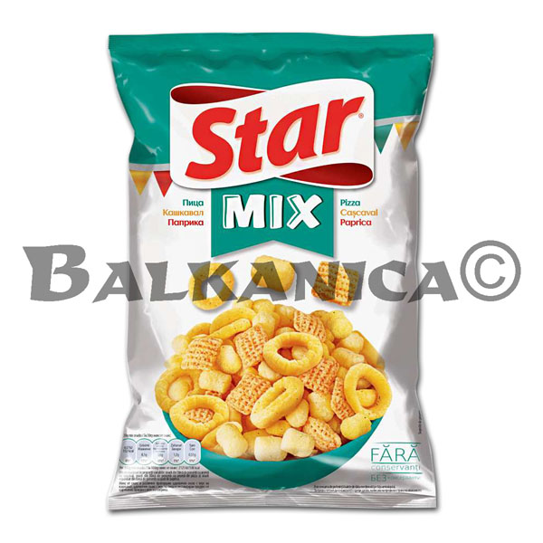 90 G GUSANITOS CON SABOR DE PIZZA QUESO CASCAVAL Y PIMENTON STAR
