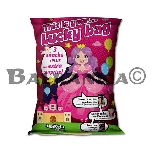 98 G PACK LUCKY BAG CHICAS GRIZZLI SNACKS