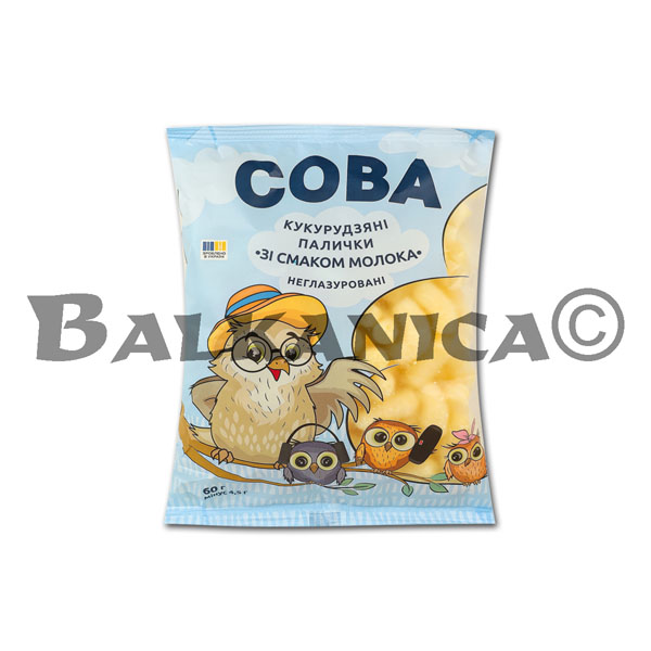 60 G CORN PUFFS SWEET WITH MILK SOVA