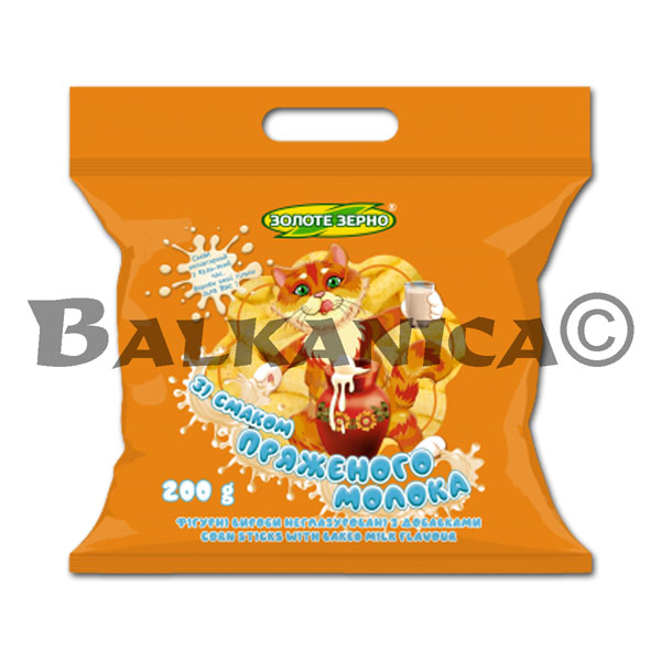 200 Г КУКУРУЗНЫЕ ПАЛОЧКИ СО ВКУСОМ ТОПЛЕНОГО МОЛОКА ЗОЛОТОЕ ЗЕРНО