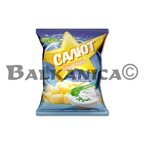 45 G CORN PUFFS CREAM AND HERBS SALUT ZOLOTE ZERNO