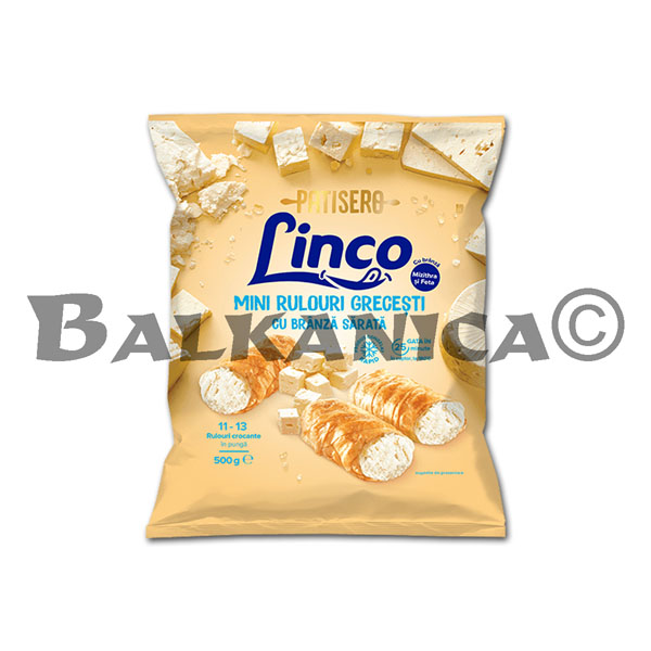 500 G MINI ROLLOS GRIEGOS CON QUESO SALADO LINCO 500 G MINI ROLLOS GRIEGOS CON QUESO SALADO LINCO