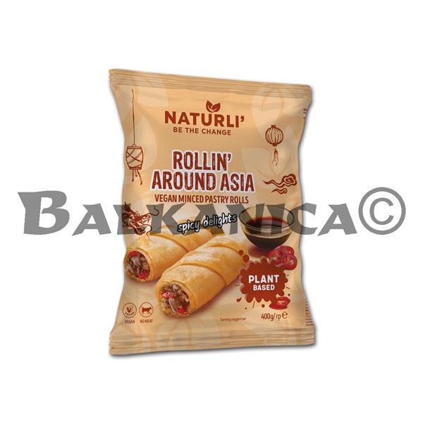 400 G RULOURI CU UMPLUTURA PE BAZA DE SOIA CONDIMENTATA IN STIL ASATIC NATURLI 400 G RULOURI CU UMPLUTURA PE BAZA DE SOIA CONDIMENTATA IN STIL ASATIC NATURLI