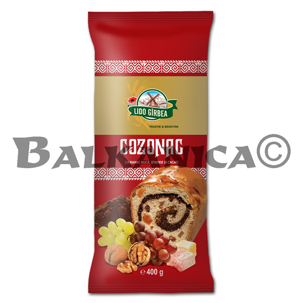 400 G EASTER BREAD (KOZUNAK) TURKISH WALNUTS RAISINS AND COCOA LIDO GIRBEA 400 G EASTER BREAD (KOZUNAK) TURKISH WALNUTS RAISINS AND COCOA LIDO GIRBEA